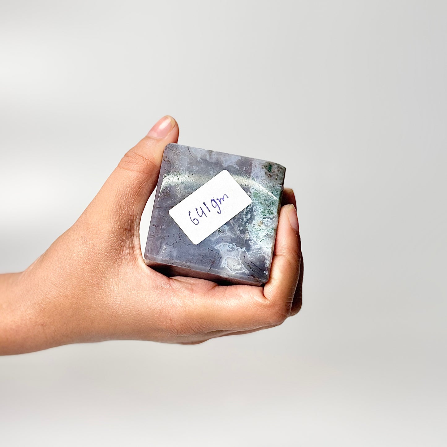 Four Facet Moss Agate Tower – 641g - Nature-Inspired Calm & Grounded Beauty