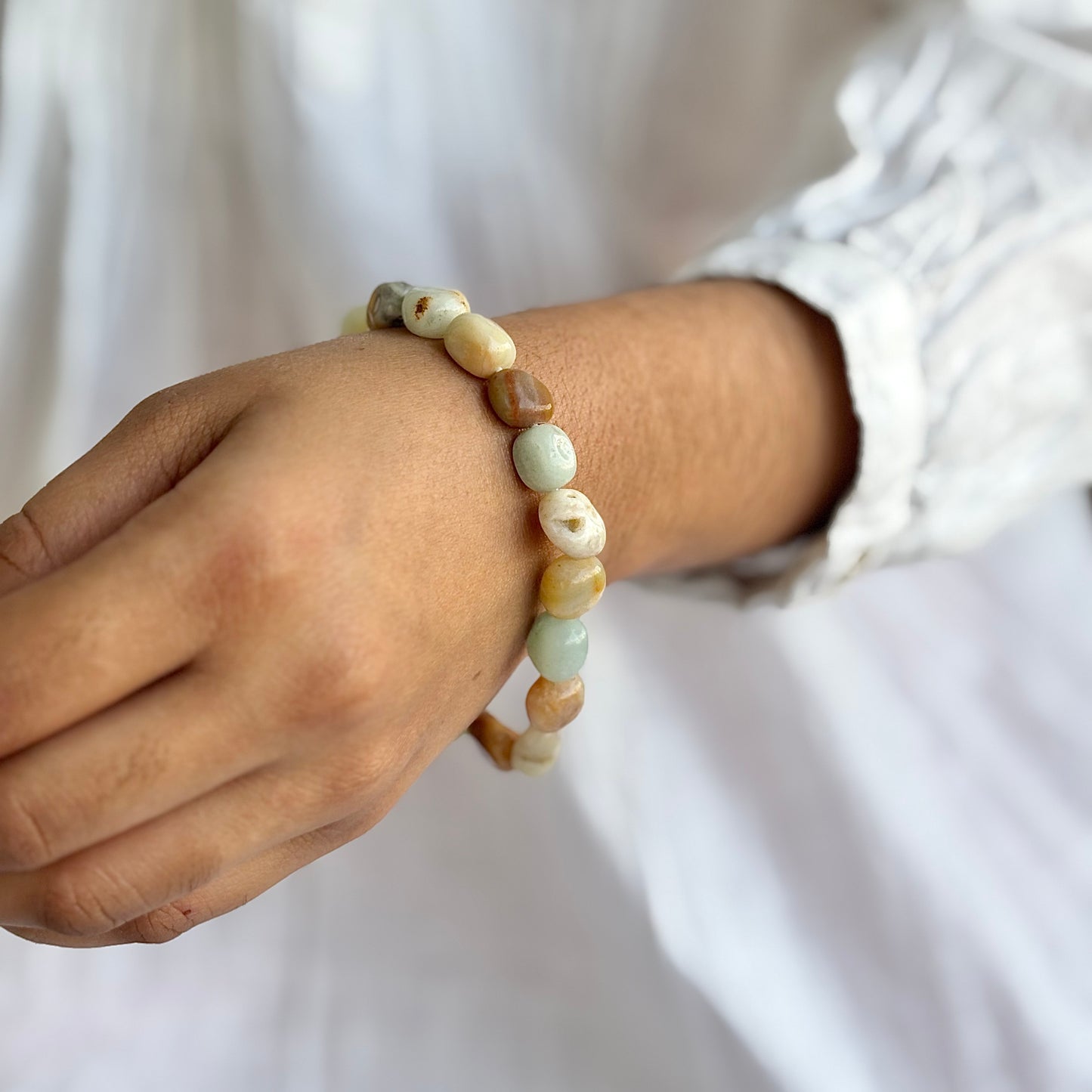 Amazonite Mini Tumble Bracelet | Stone of Gambling & Success