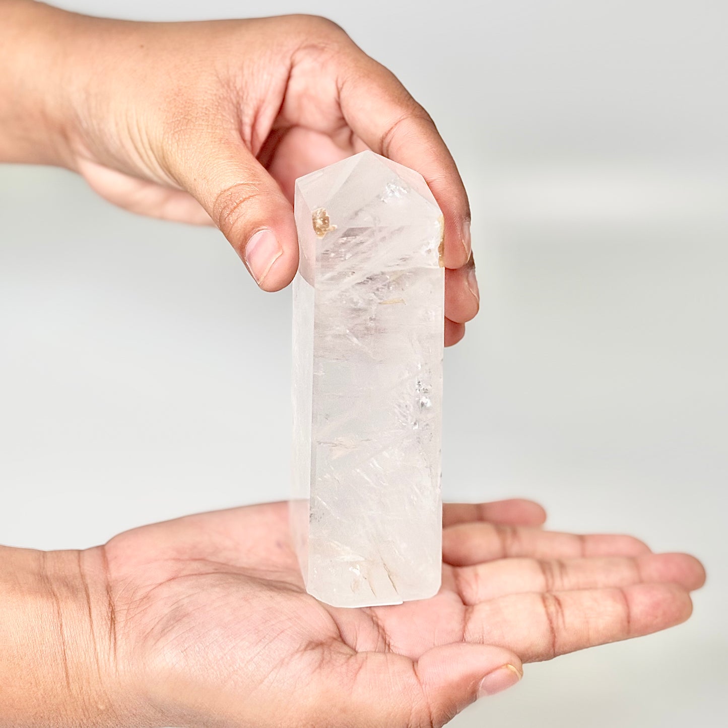 Four Facet Clear Quartz Tower – 290g - Amplify, Align & Awaken