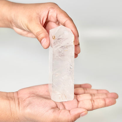 Four Facet Clear Quartz Tower – 290g - Amplify, Align & Awaken
