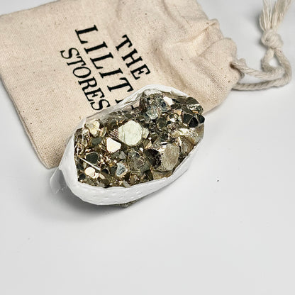 Peruvian Pyrite Cluster – 107g -Golden Brilliance & Striking Presence