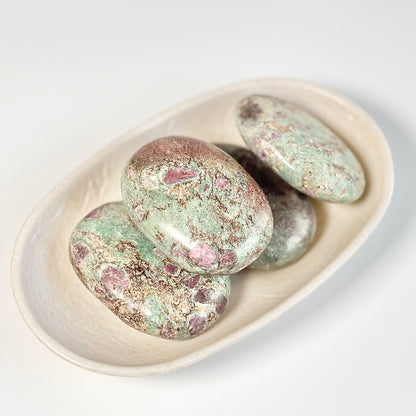 Ruby in Fuchsite Palm Stone - Self-worth