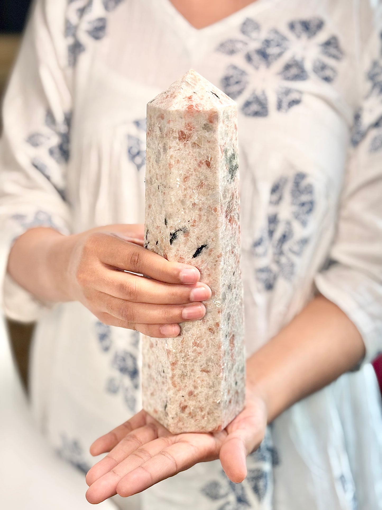 Sunstone Six-Facet Tower – 1515 Gm - Ignit Joy • Embrace Confidence • Manifest Positivity