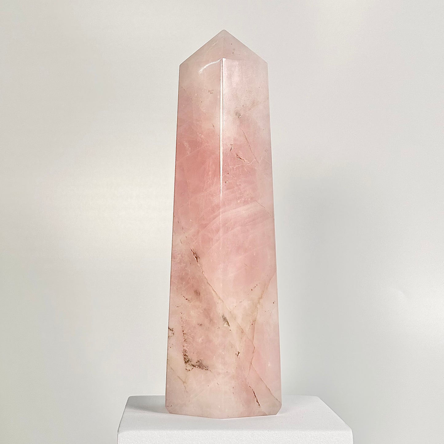 Rose Quartz Six-Facet Tower – 929g - Attract Love • Heal Emotionally • Radiate Compassion
