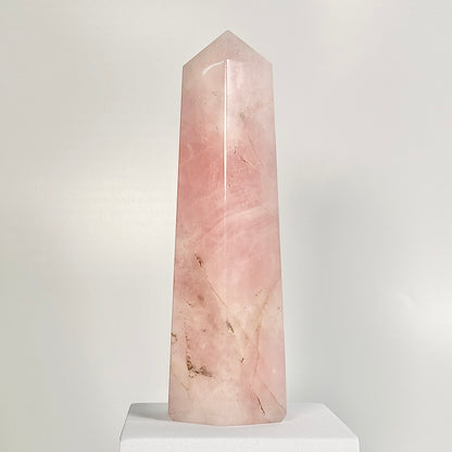 Rose Quartz Six-Facet Tower – 929g - Attract Love • Heal Emotionally • Radiate Compassion