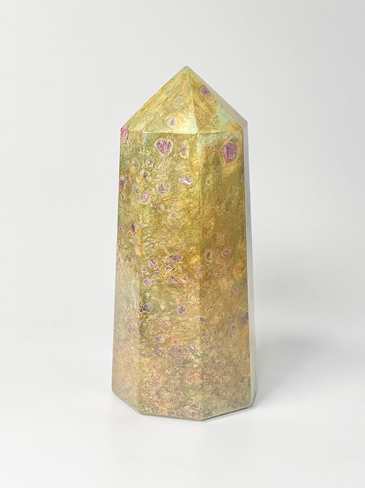 Eight Facet Ruby in Zoisite Tower – 683g - Vivid Colour & Balanced Design