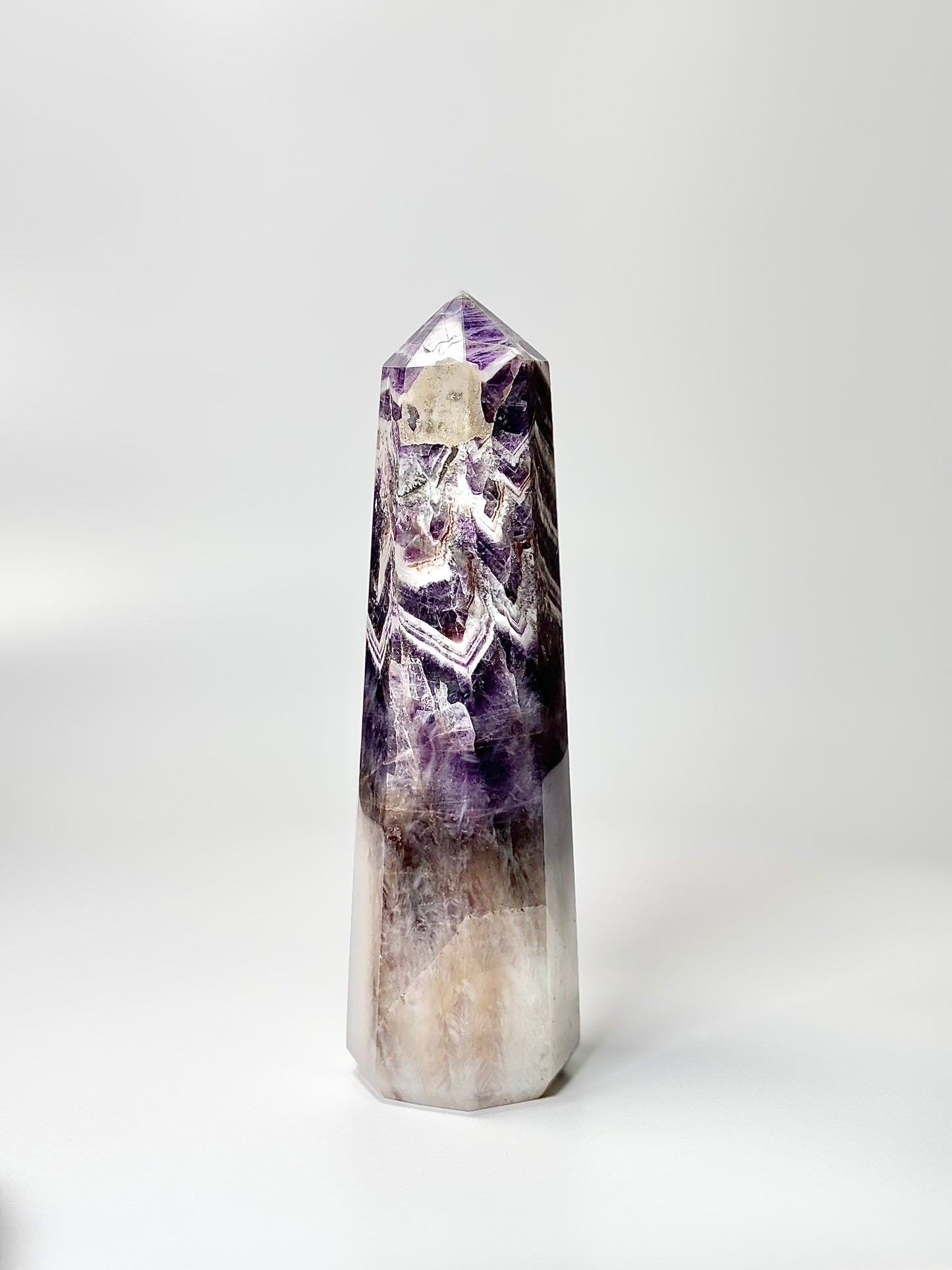 Eight Facet Chevron Amethyst Tower – 927g - Balanced Energy & Refined Clarity