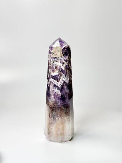 Eight Facet Chevron Amethyst Tower – 927g - Balanced Energy & Refined Clarity