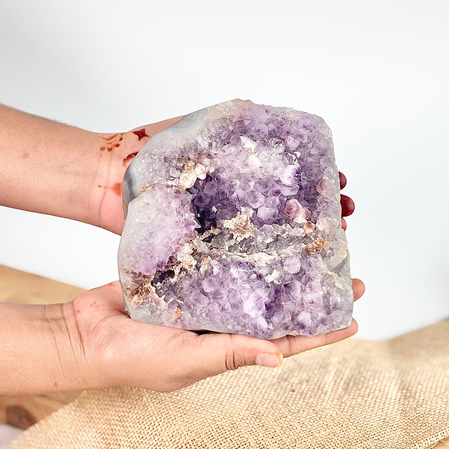 Amethyst Cluster - 890 Gm | Helps activating Third Eye & Psychic abilities