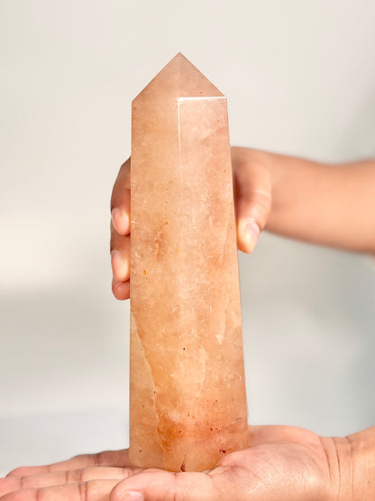 Red Aventurine Six-Facet Tower – 859g - Boost Vitality • Spark Motivation • Manifest with Confidence