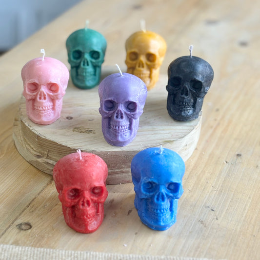 Medium Size Skull Soy Candle - Pack of 3 | Colour Option Available