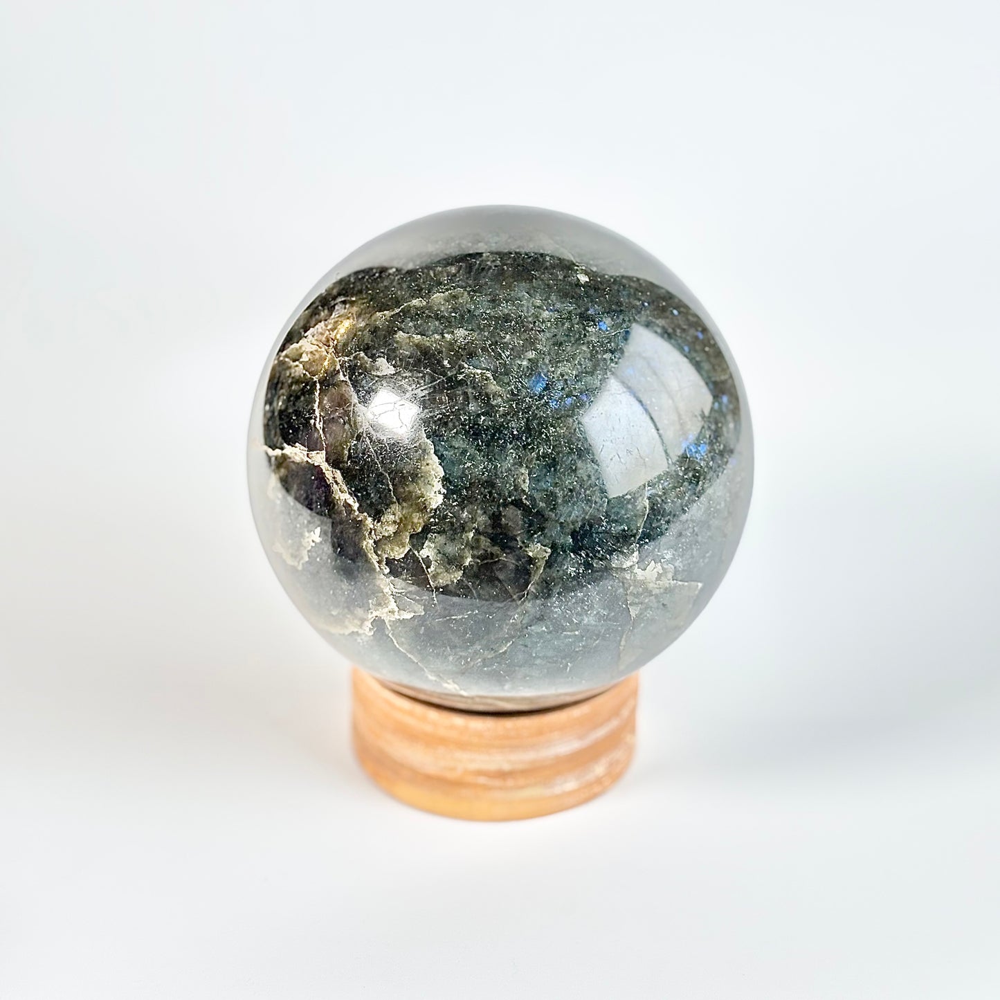 Labradorite Large Sphere - 2.1 Kg | Promotes Spiritual Growth