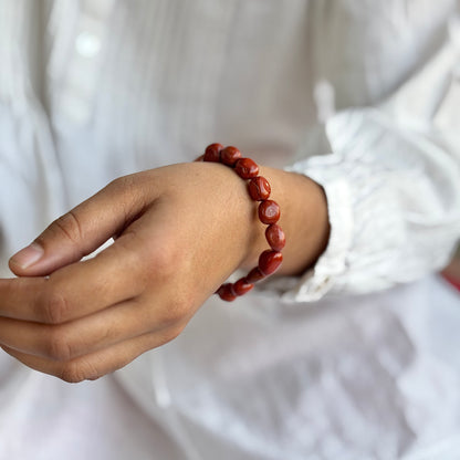 Red Jasper Mini Tumble Bracelet |