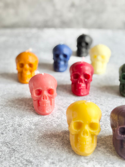 Medium Size Skull Beeswax Candle | Colour Option Available