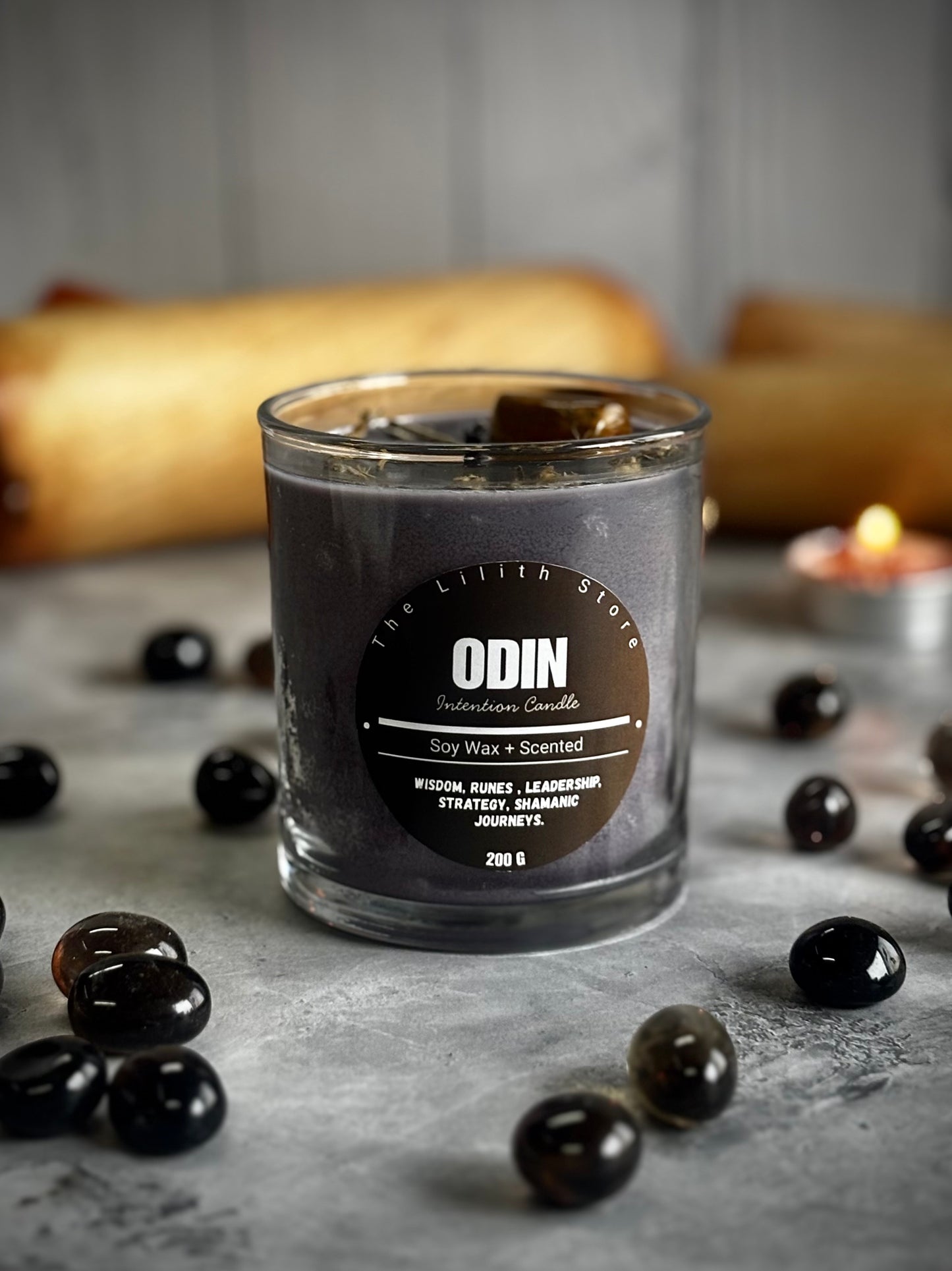 Odin Altar Candle – 200 g Soy Wax Jar Candle for Ritual & Devotion