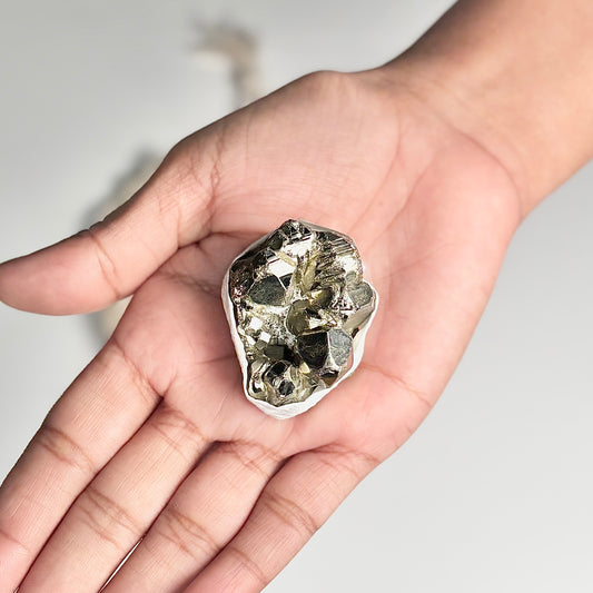 Peruvian Pyrite Cluster – 63g - Golden Brilliance & Striking Presence