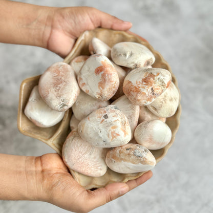 Pink Scolecite Palm Stone | Personal Growth & Spiritual Development