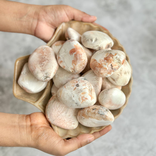 Pink Scolecite Palm Stone | Personal Growth & Spiritual Development