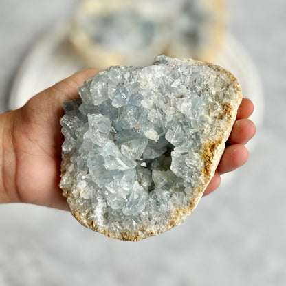 Celestite/ Celestine Cluster - 623 Gm | Enhance communication with Angelic realm