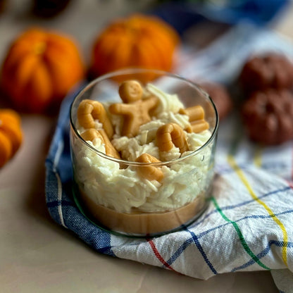 Dessert Candle with Whipped Cream,Cookies and Candy Cane
