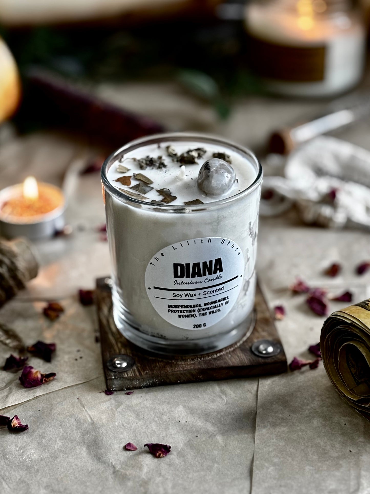 Diana Altar Candle – 200 g Soy Wax Jar Candle for Ritual & Devotion