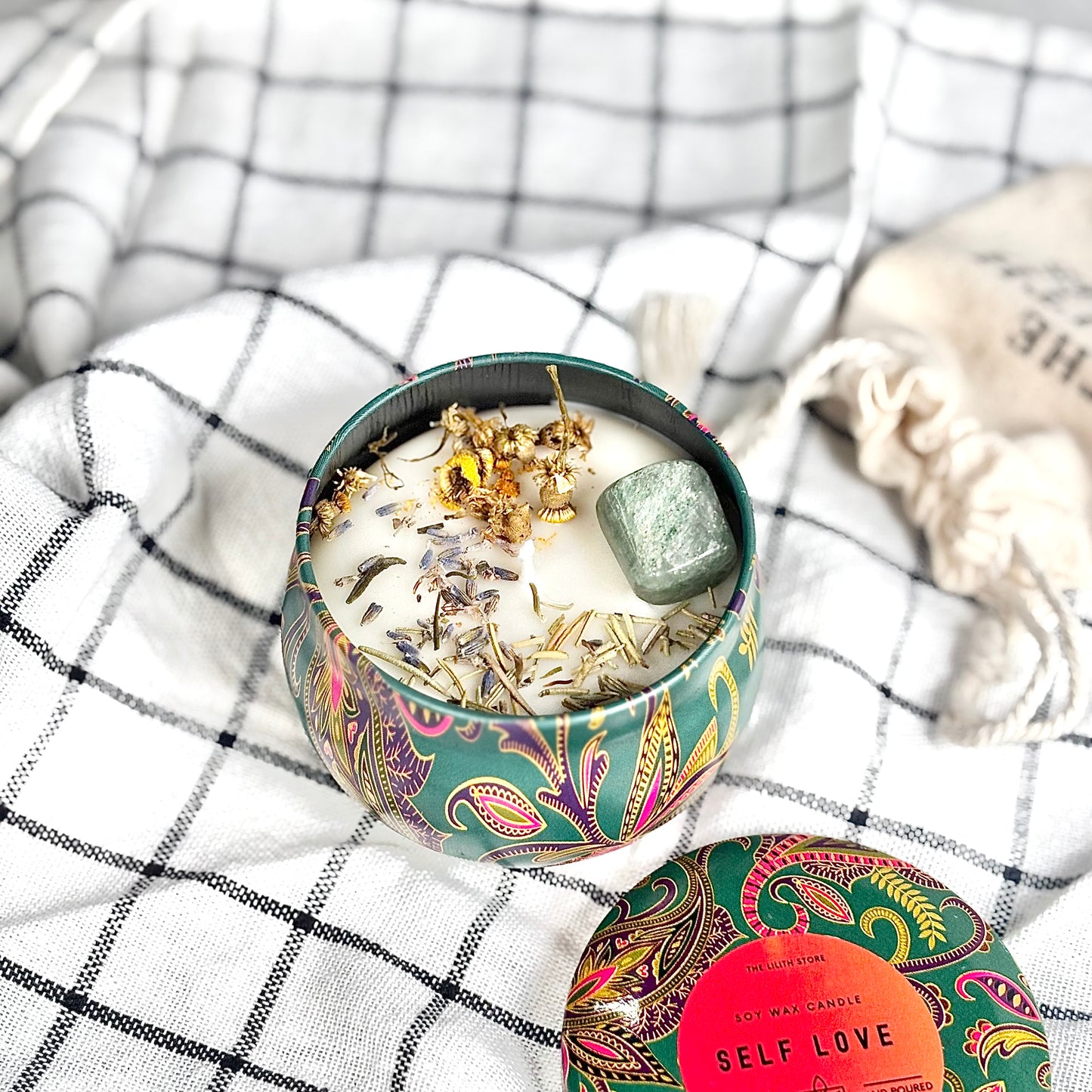 Self-Love Tin Container Soy Intention Candle - 100 g