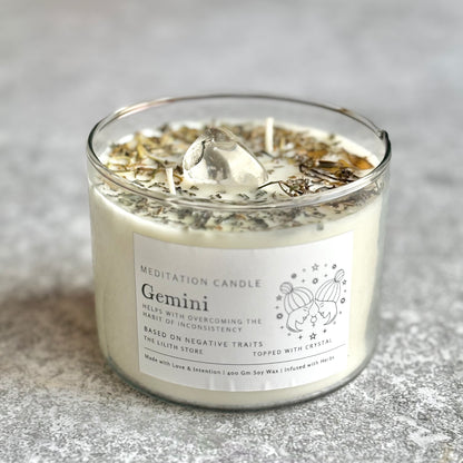 Gemini Zodiac Soy Intention Candle | 400 Gm