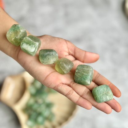 Green Fluorite Tumble Stone - Pack of 3 | Creativity & Intuition