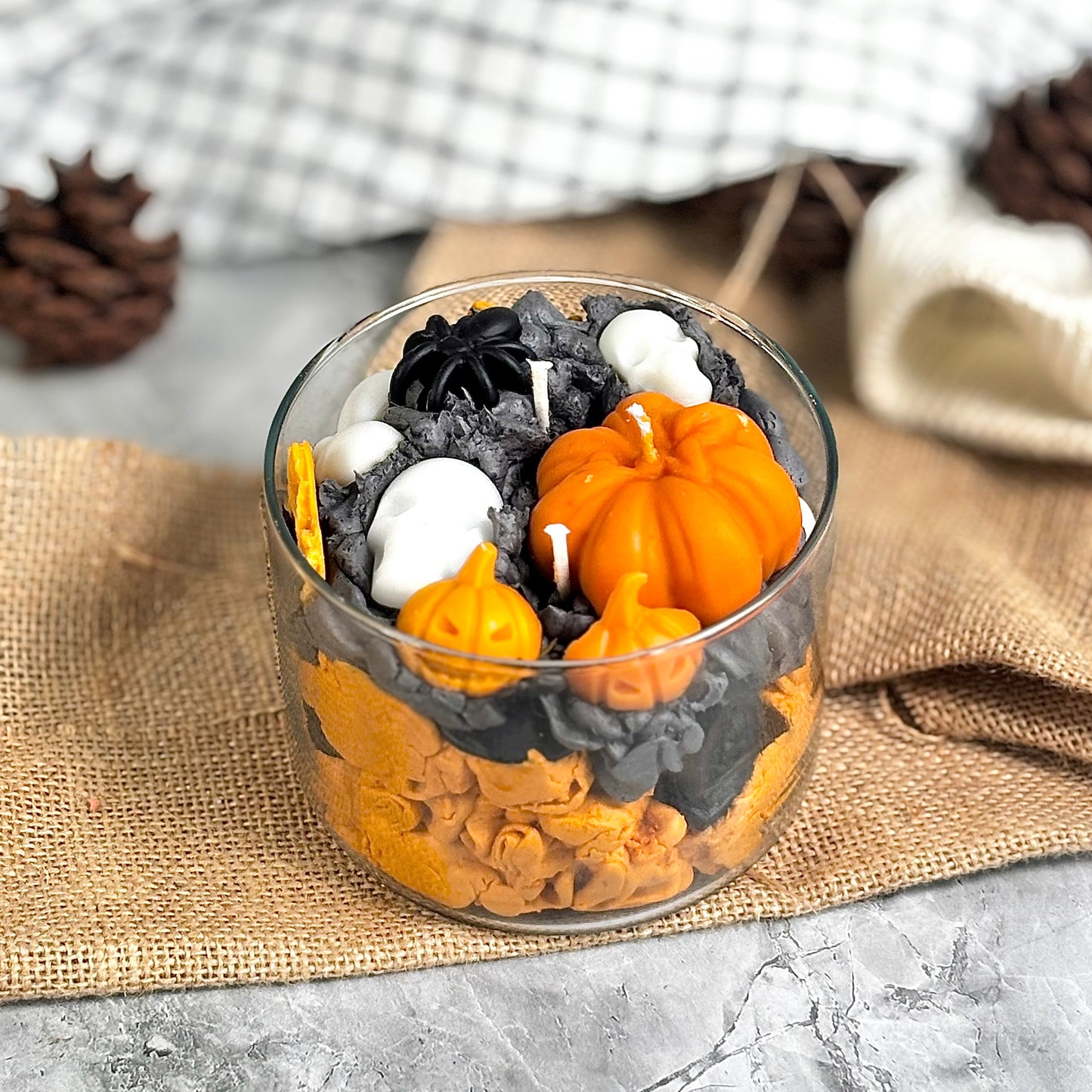 Midnight Pumpkin Marshmallow Scented Candle – Soy Wax