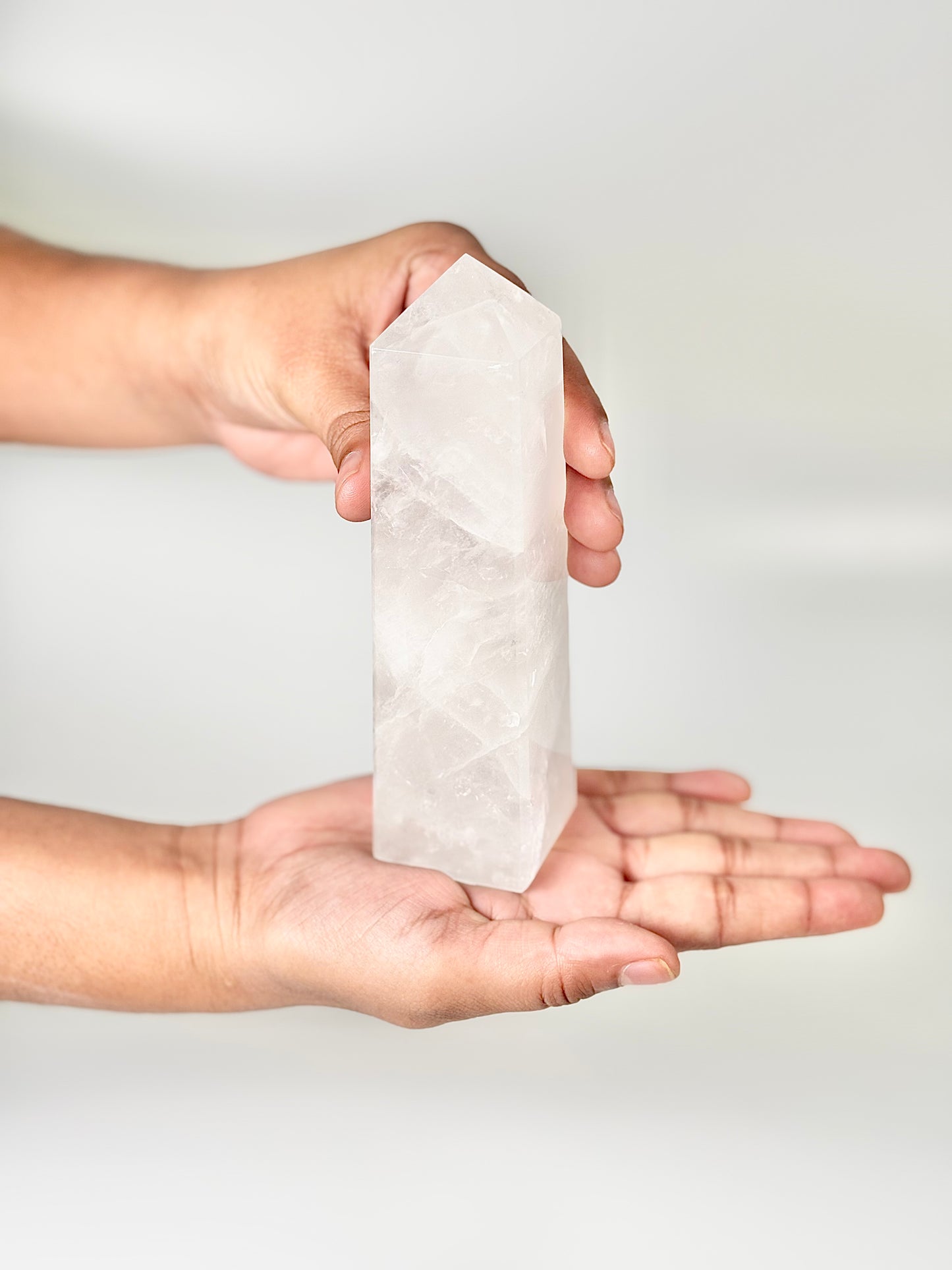 Four Facet Clear Quartz Tower – 390g - Amplify, Align & Awaken