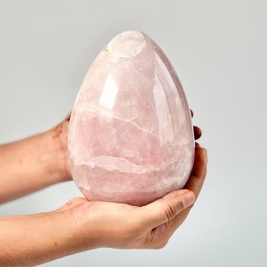 Rose Quartz Large Egg Carving – 2.3 Kg | Stone of Love & Self Love