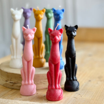 Cat figurine Soy Candle - Pack of 3 | Colour Option Available