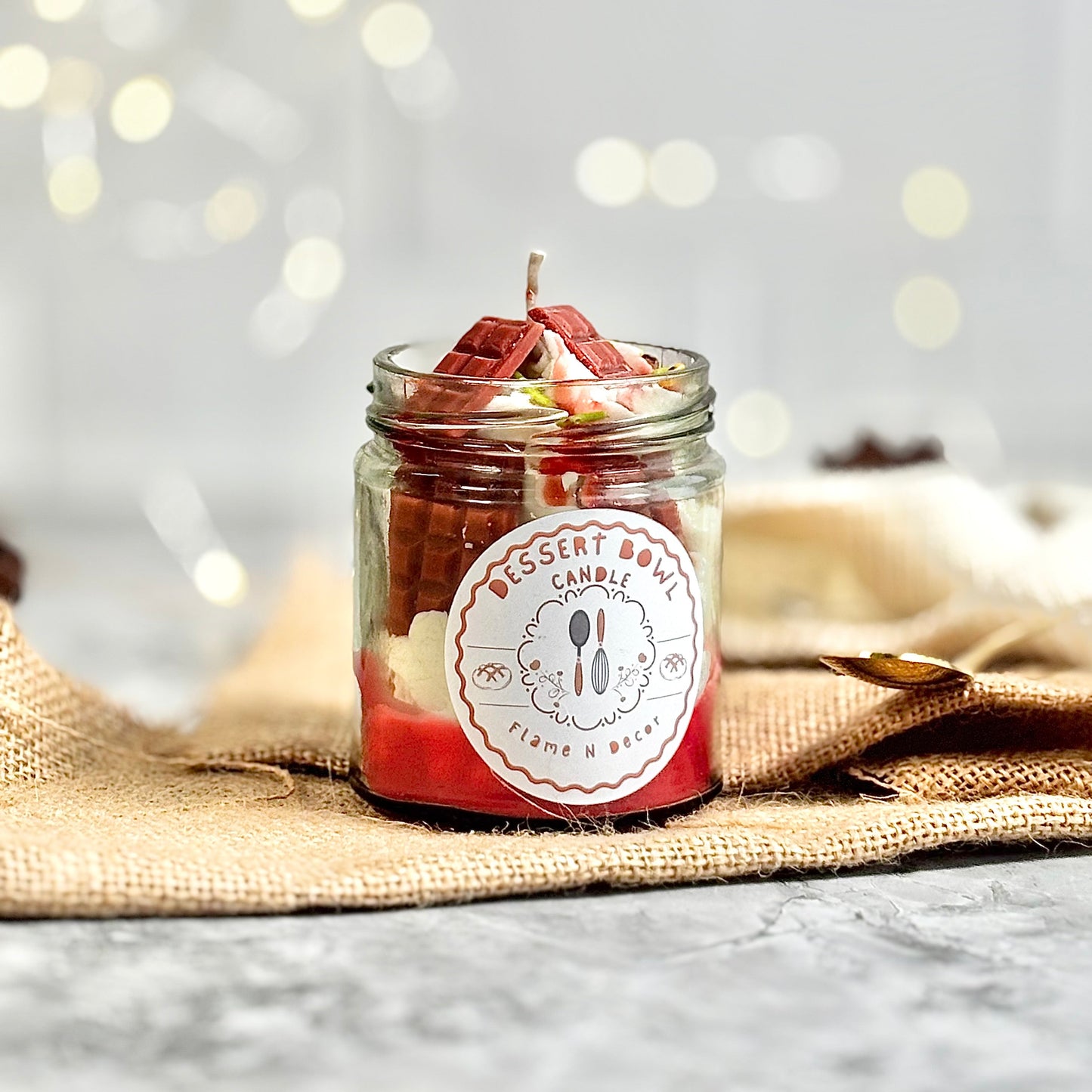 Choco Coffee Cheesecake Dessert Candle - 130g