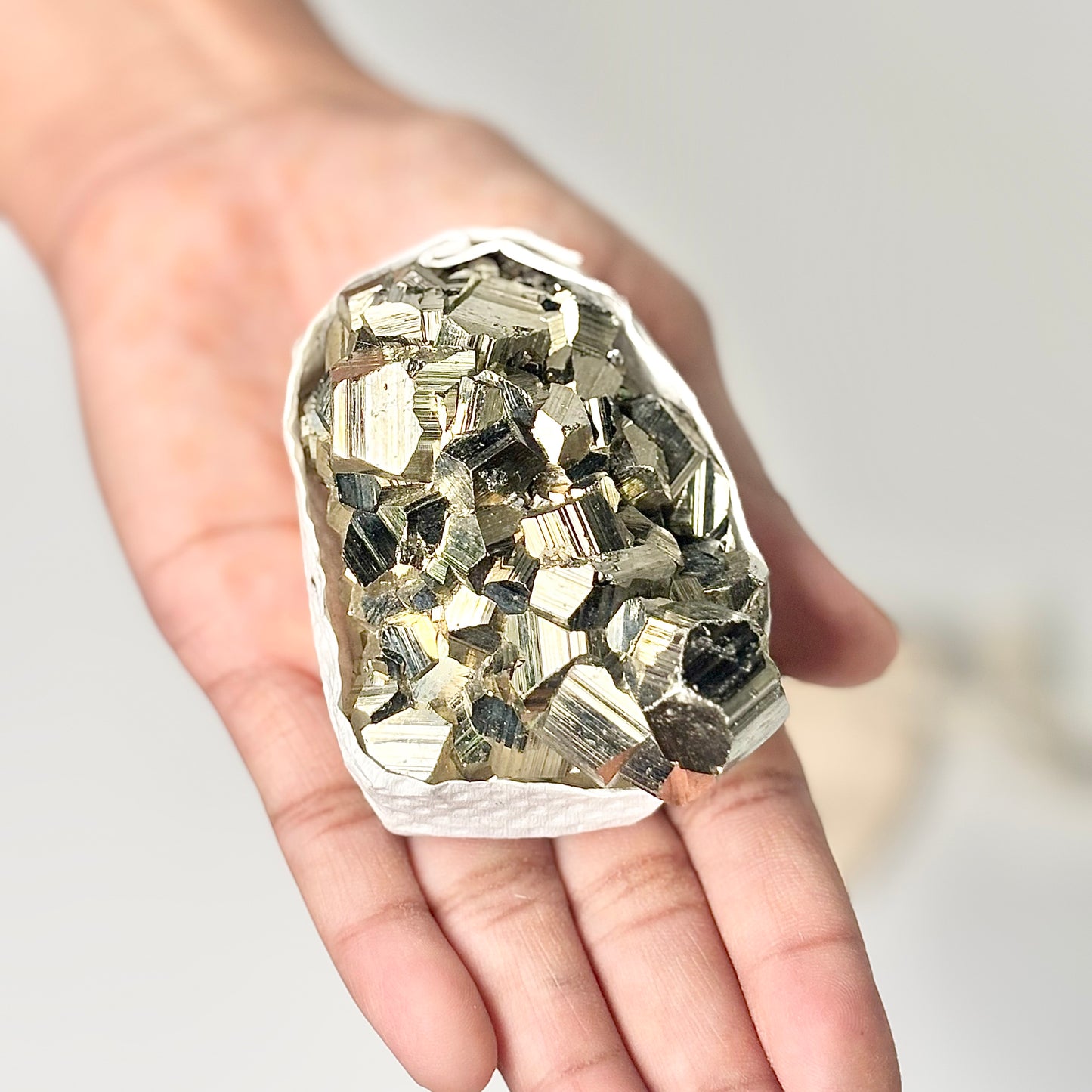Peruvian Pyrite Cluster – 270g -Golden Brilliance & Striking Presence