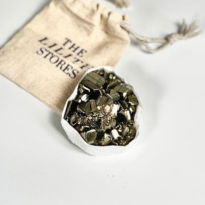 Peruvian Pyrite Cluster – 345g -Golden Brilliance & Striking Presence