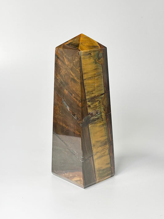 Four Facet Tiger’s Eye Tower – 1.1 Kg - Focus, Confidence & Style