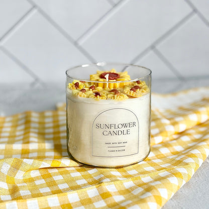 Sunflower Soy Wax Decorative Jar Scented Candle