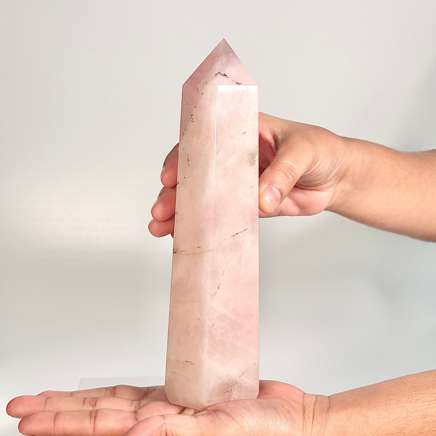 Rose Quartz Six-Facet Tower – 798g - Attract Love • Heal Emotionally • Radiate Compassion