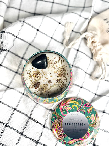 Protection Tin Container Soy Intention Candle - 100 g