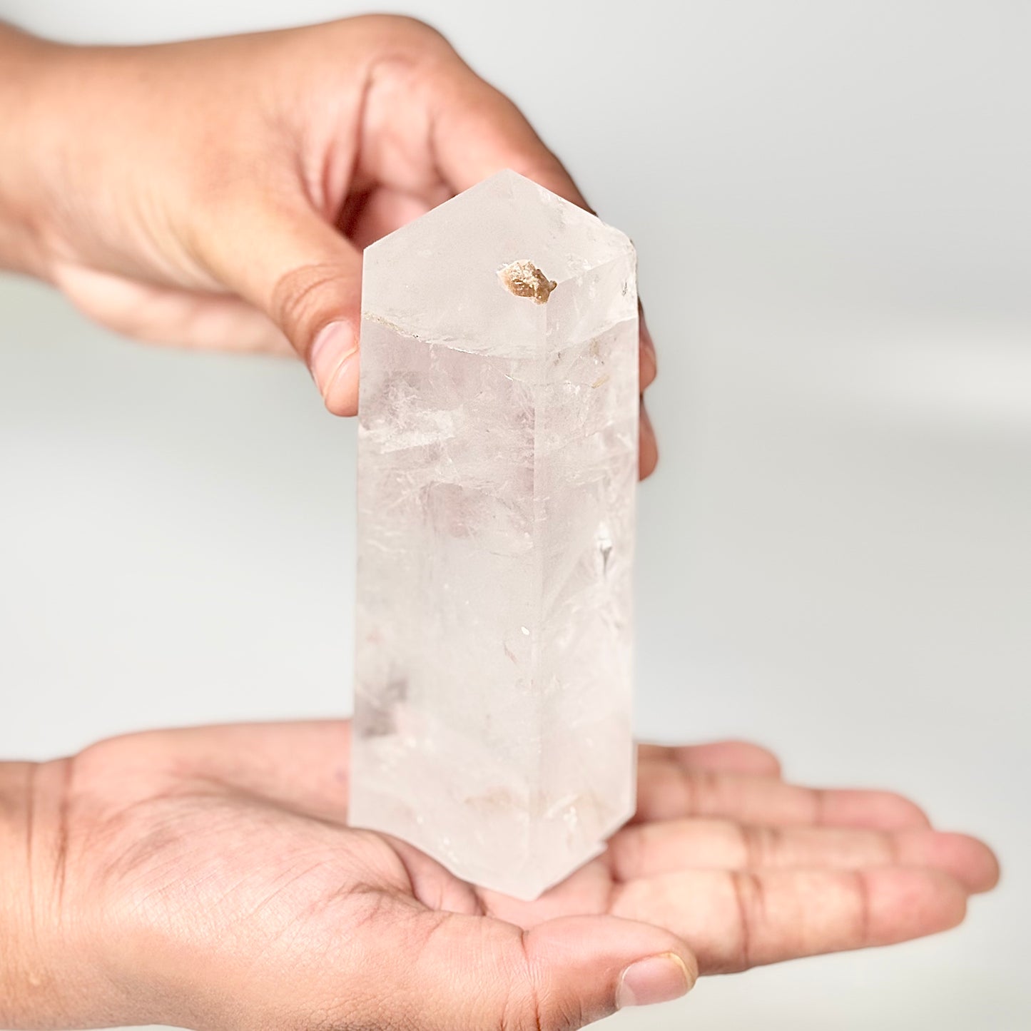Four Facet Clear Quartz Tower – 290g - Amplify, Align & Awaken