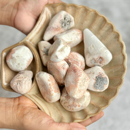 Pink Scolecite Large Tumble Stone | Personal Growth & Spiritual Development