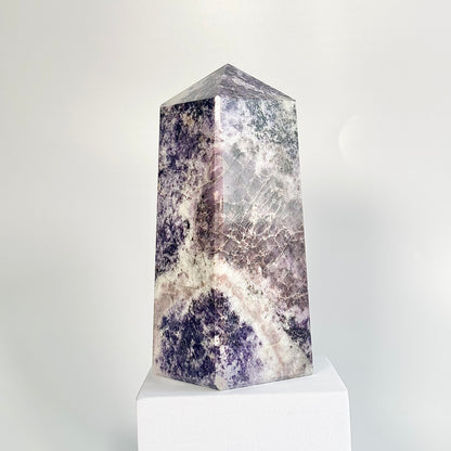 Lepidolite Four-Facet Tower – 1429g - Calm the Mind • Ease Anxiety • Support Emotional Healing