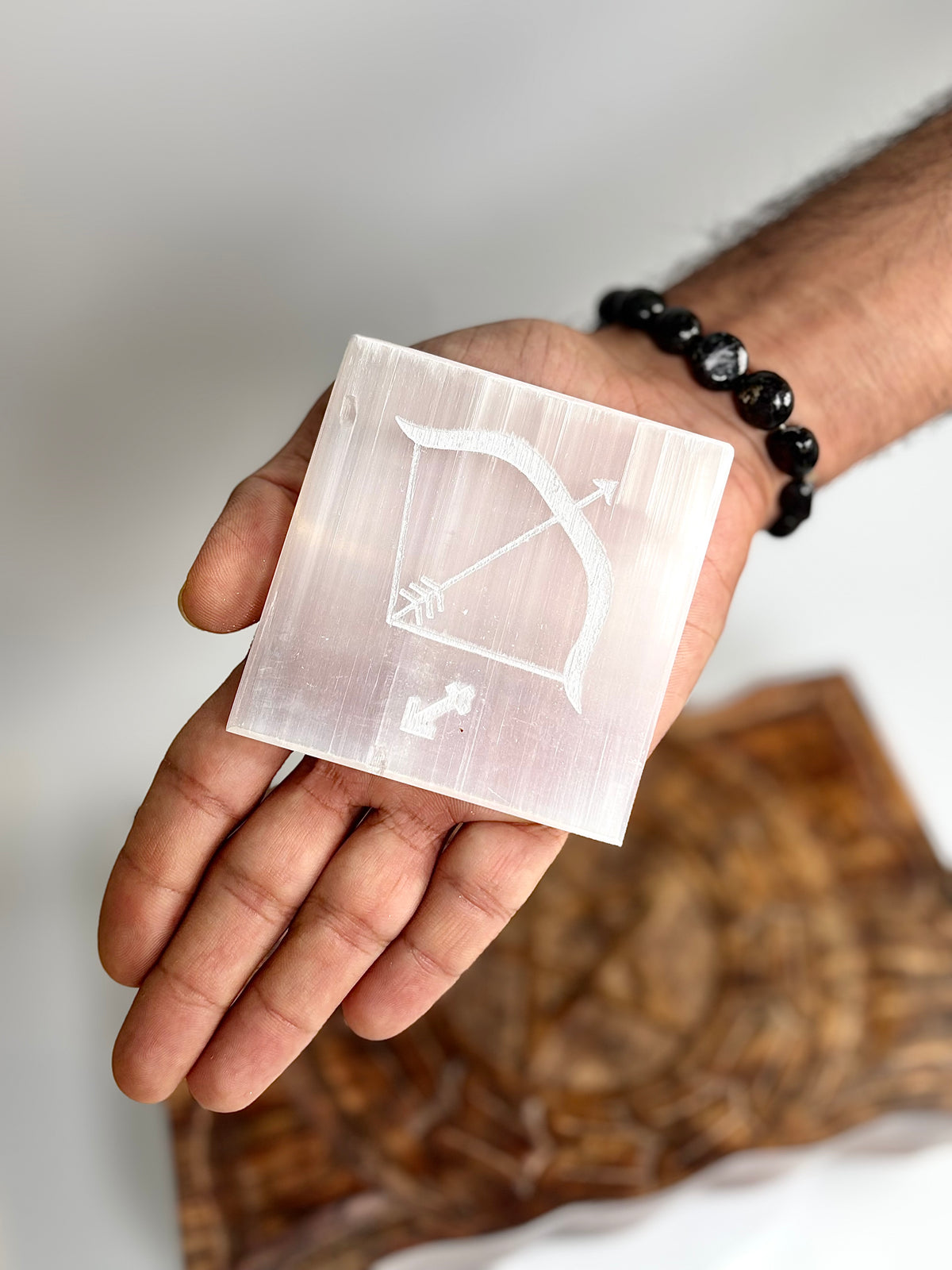 Sagittarius Zodiac Selenite Plate