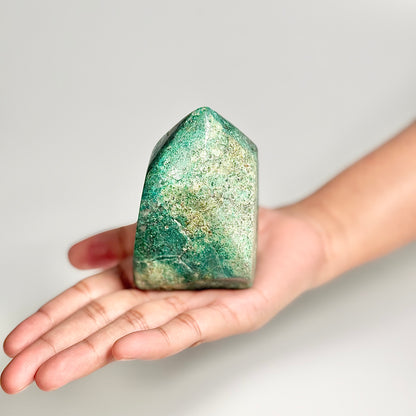 Green Chrysocolla Freeform 325g - Calm Emotions • Empower Communication • Connect with Divine Feminine