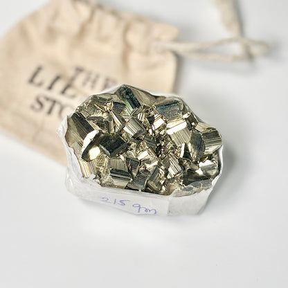 Peruvian Pyrite Cluster – 215g -Golden Brilliance & Striking Presence