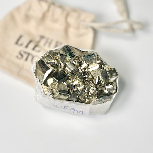 Peruvian Pyrite Cluster – 215g -Golden Brilliance & Striking Presence