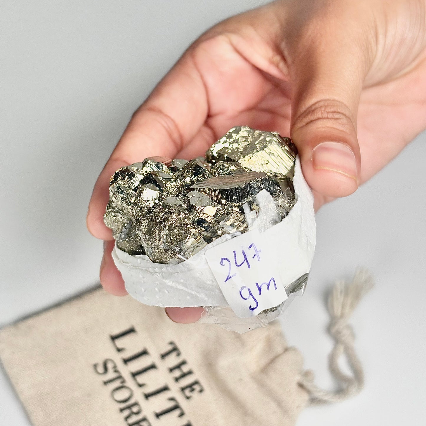 Peruvian Pyrite Cluster – 247g -Golden Brilliance & Striking Presence