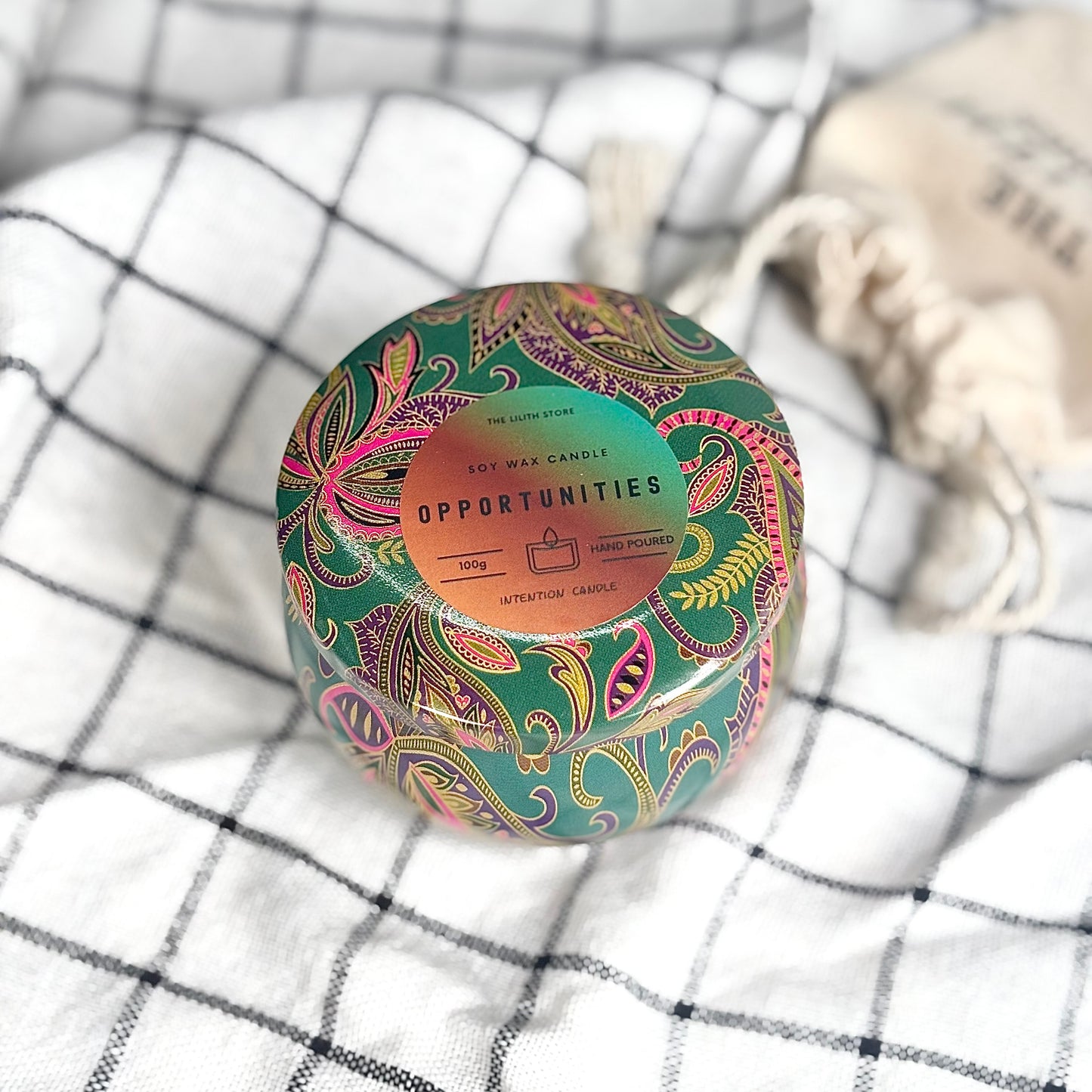 Motivation Tin Container Soy Intention Candle - 100 g