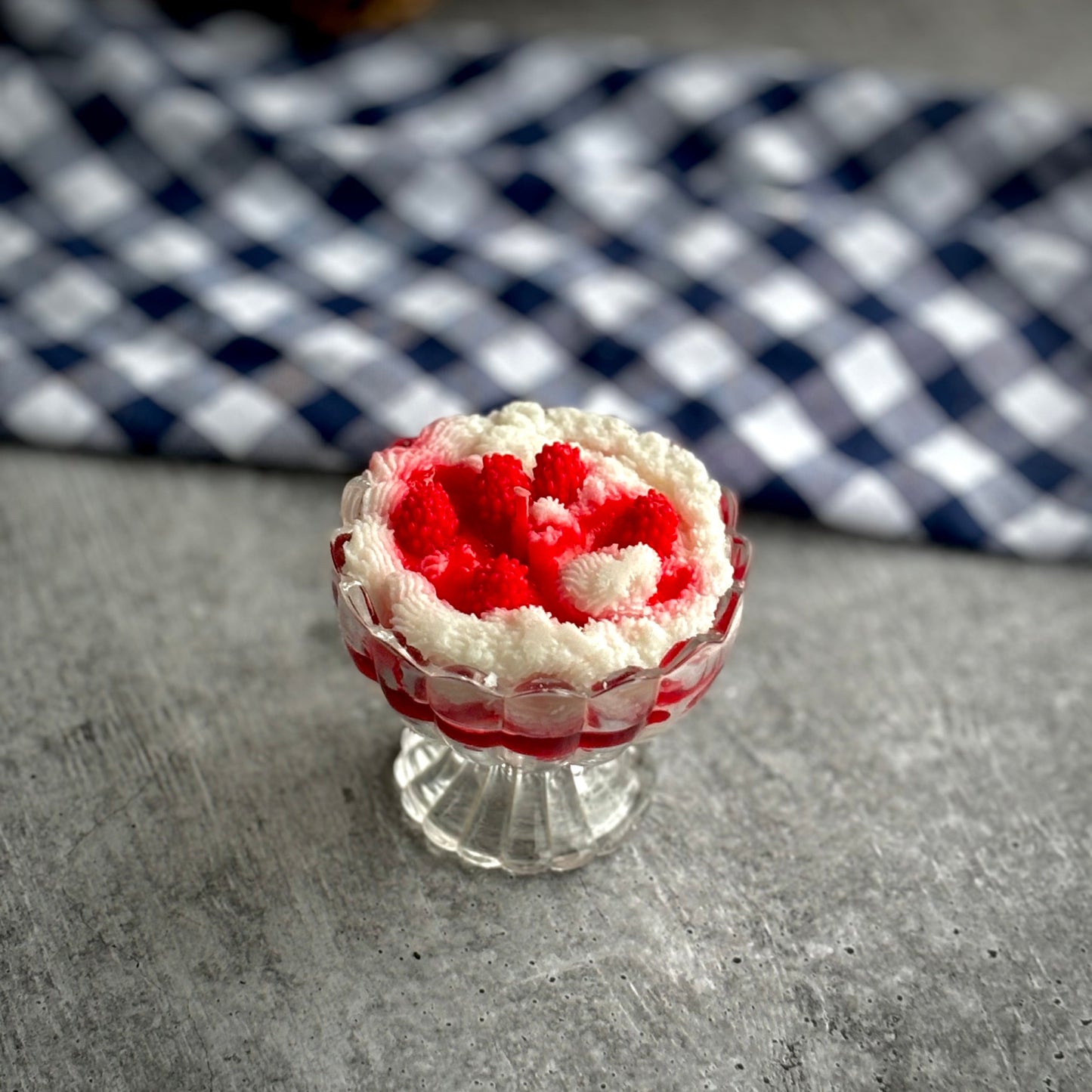 Strawberry Jam with whipped Cream Candle | Dessert Candle