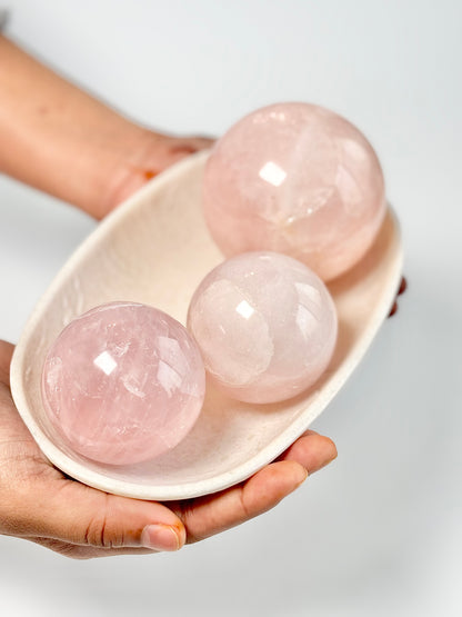 Rose Quartz Sphere - Stone of Universal Love and Self acceptance